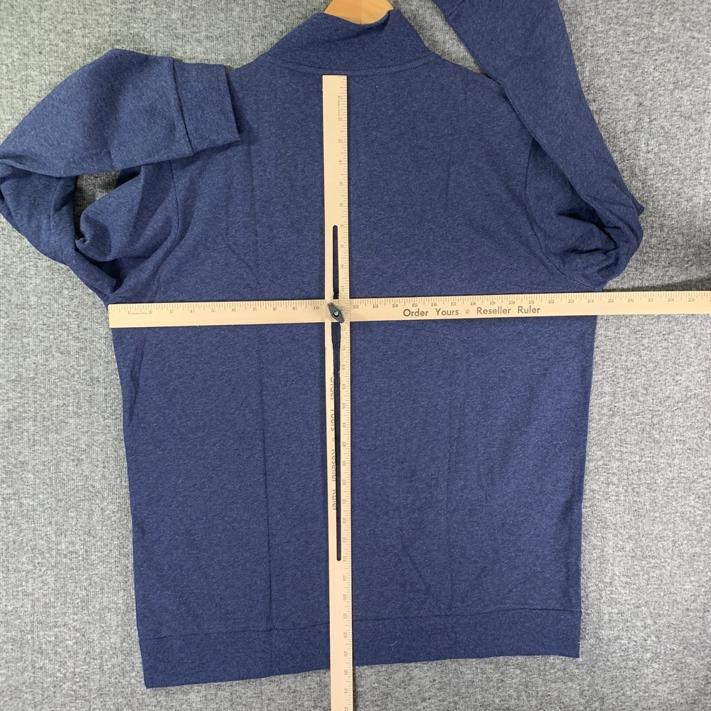 Criquet Fleece 1/4 Zip Men Extra Large Navy Blue Golf Preppy Modern A2 NEW - Picture 7 of 10
